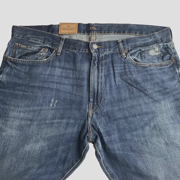 Polo Ralph Lauren Blue Denim The Varick Slim Straight Jeans - Picture 2 of 7
